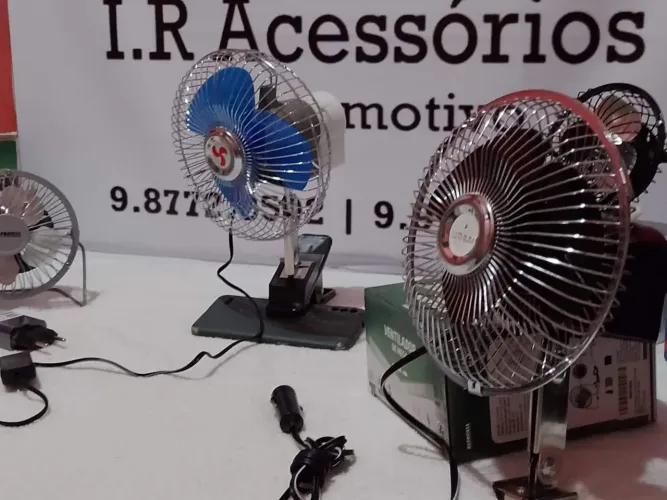 Mini ventilador portátil de mesa e pra carro aceito cartão!