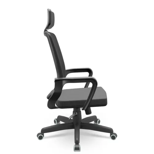 Cadeira Presidente Adrix C/Apoio de cabeça Base Preta c/Relax 