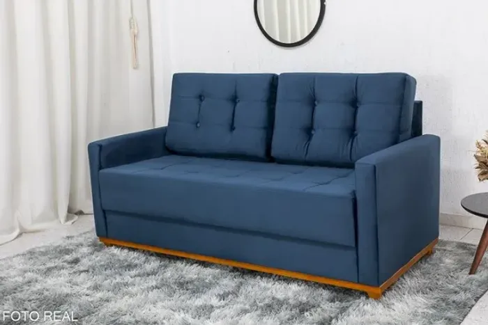 Sofá Living Áustria 1.70m Azul Até 12x - Frete Grátis