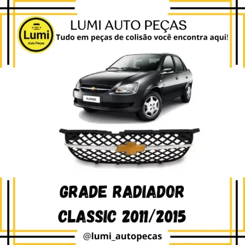 Grade Radiador Corsa Classic C/Friso Cromado 2011/2015 - NOVO 