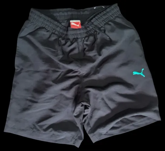 Bermuda Puma Preta Masculina Tamanho P com forro interno e ultraleve
