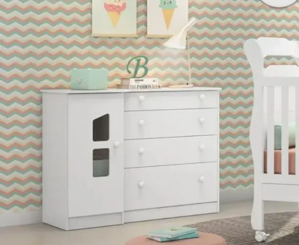 Cômoda infantil Branca 