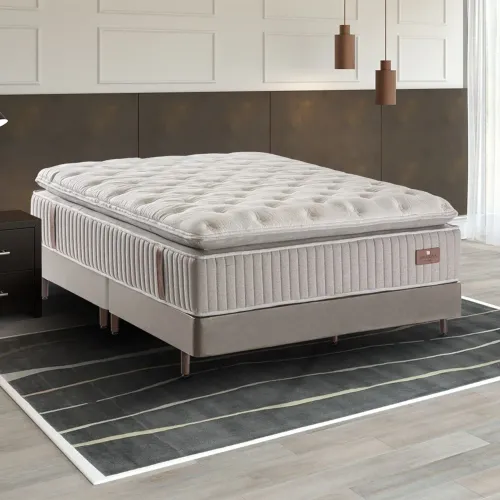 Cama Box Simmons + colchão Heritage - Conforto e Qualidade!