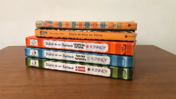 Lote 5 livros infantis - Diário de um Banana + Diário de Pilar