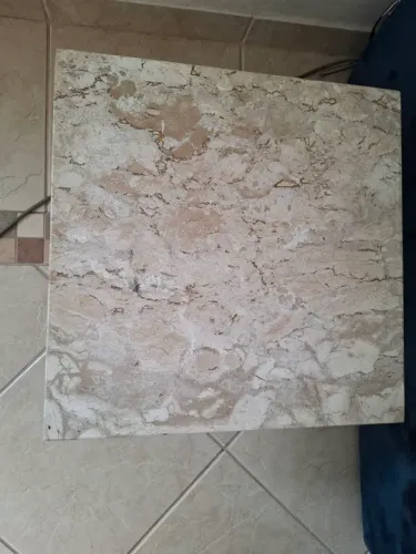 Mesa de Apoio de Mármore Travertino 100%-Tamanho P