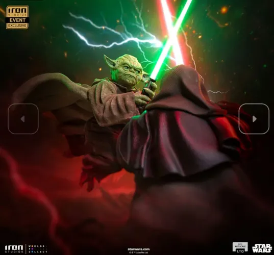 Yoda vs Palpatine Iron Studios Star Wars