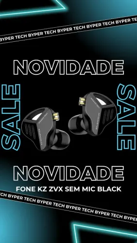 Fones de Ouvido KZ ZVX Sem Mic - NOVO