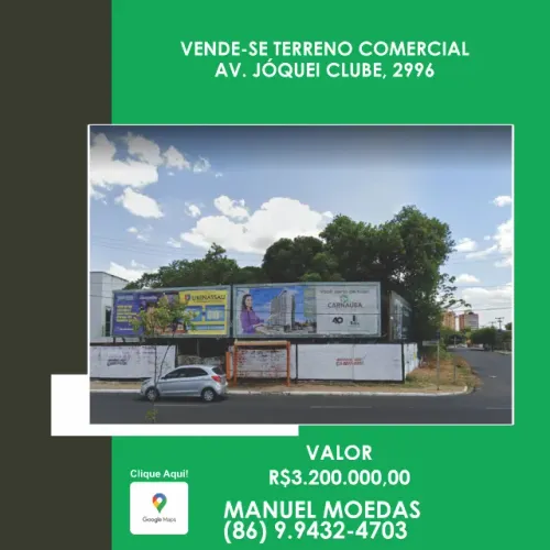Vende-se Terreno Comercial Av. Jóquei Clube, 2996