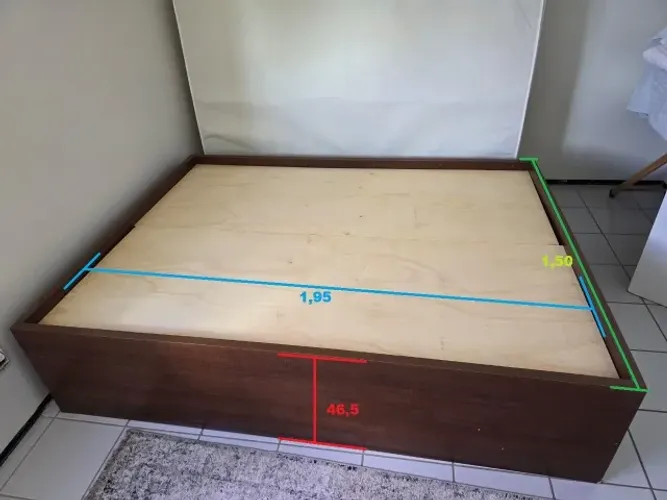 Base para cama casal madeira maciça