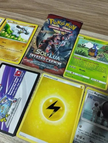 7 Cards Pokémon Originais+Card Codificado+Embalagem original
