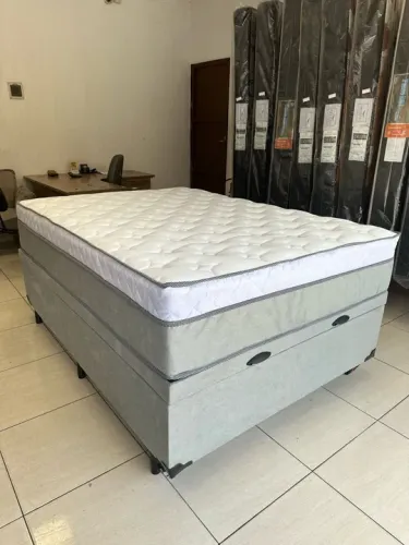Baú casal + colchão molas ensacadas 1.990,00- Novo
