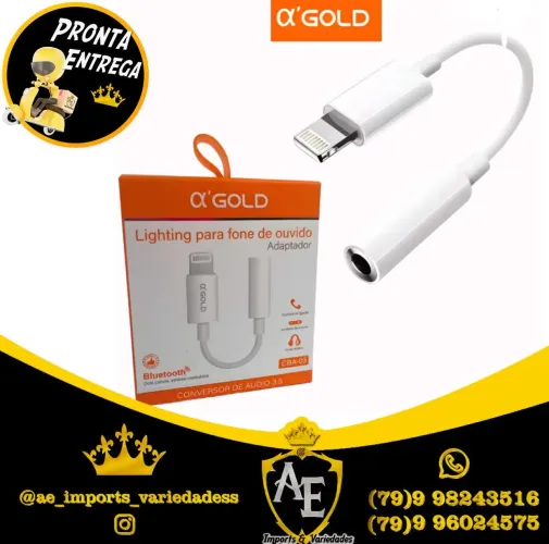 Adaptador Lightning para Fone de Ouvido Alpha Gold