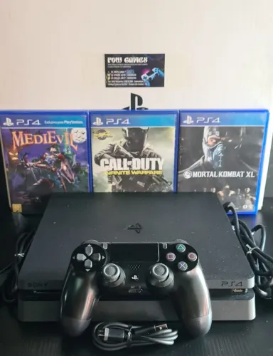 PS4 SLIM 500GB (SEMI-NOVO) C/ GARANTIA _SOMOS LOJA FÍSICA NO CENTRO DE CAXIAS