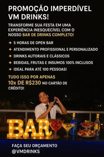 Bar de Drinks para 100 pessoas