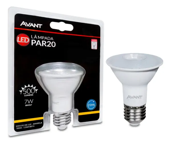 Lâmpada LED PAR20 7W 500 Lumens Avant