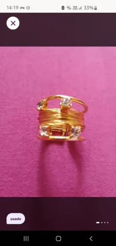 Anel folheado Ouro regulável