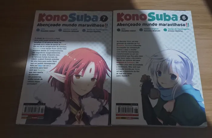 2 mangás kono suba abençoado mundo maravilhoso vol 6 e 7