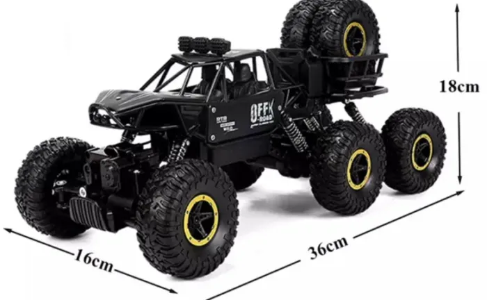 Caminhão de Corrida 6x6 Offx Road 42 Cm Controle Remoto