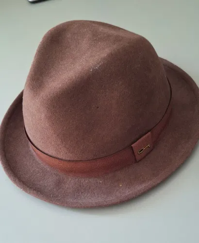 Chapéu (Cury) Fedora  Marrom Clássico, aba curta