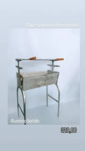 Churrasqueira Desmontável em Alumínio - Nova