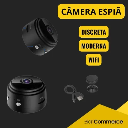 Câmera Espiã mini - pequena- Wifi - Discreta e Moderna