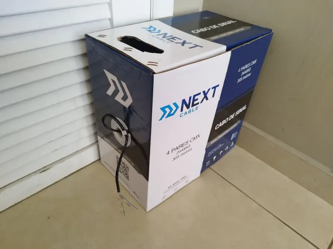 Caixa de cabos CFTV alarmes 4 pares cat 5