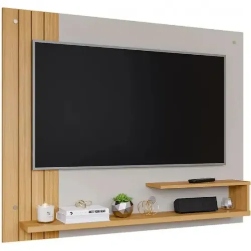 Painel Dunas para TV até 50 Polegadas Off White/Nature 