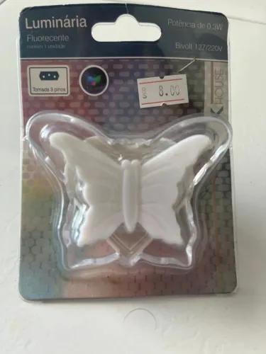 Luminária de Parede Borboleta Fluorescente 0,3W