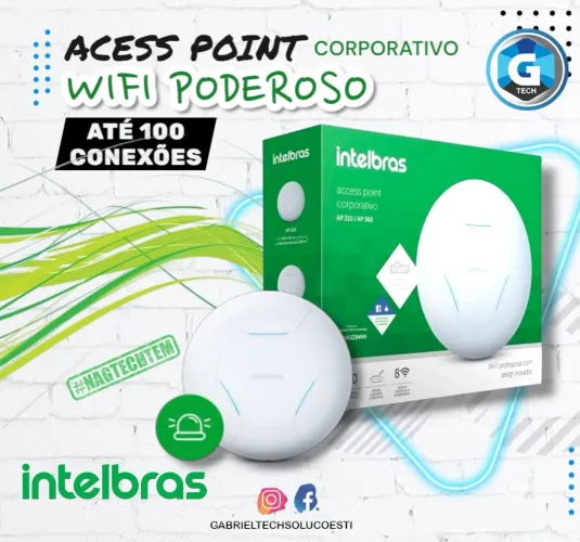 Access Point Intelbras WiFi Poderoso - Até 100 Conexões