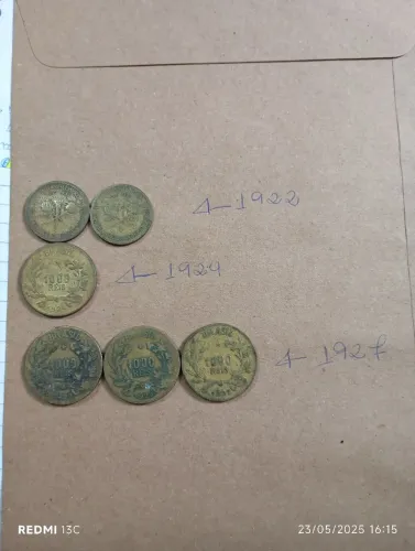 Moedas Antigas do Brasil - 1922, 1924 e 1927
