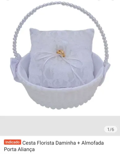 Cesta para Alianças - Casamento