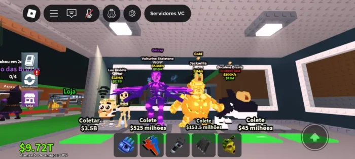 Combo Los mobilis-22M Jackorilla-1M com mutação de tacos Vulturino Skeleton-3.5M galaxy +