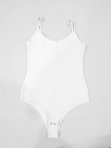 Body Branco Slim - Tamanho P