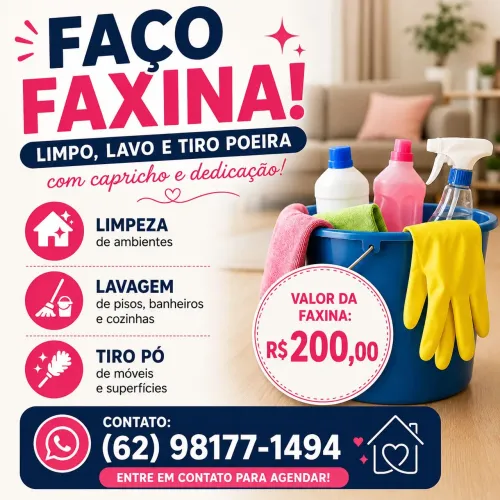Prestadora de serviços faxinas