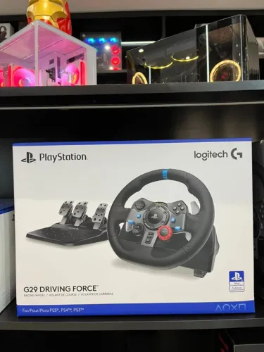 VOLANTE LOGITECH DRIVING FORCE G29- PS5,PS4, PS3 E PC NOVO
