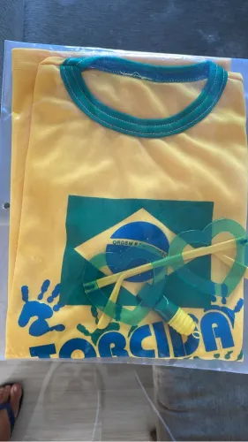 Camiseta Brasil infantil TAM 5-6 anos  (kit torcida)