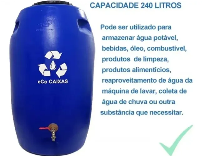 Tambor Bombona 240 litros c/ Torneira