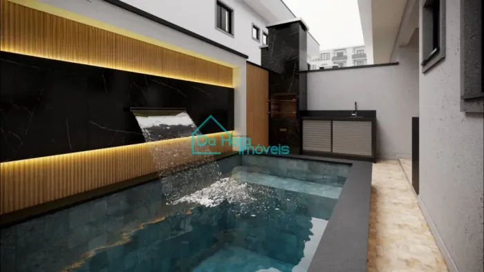 casa em condomínio fechado com 2 suítes, área gourmet, piscina, 1 vaga de garagem, a venda