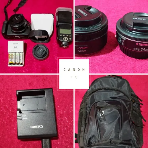 ? VENDO CANON EOS T5 + KIT COMPLETO - R$ 3.600 ?