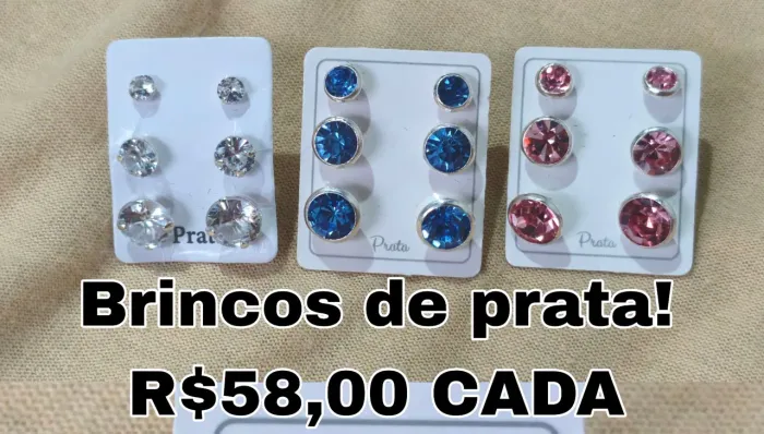 Kit brincos com 3 pares!