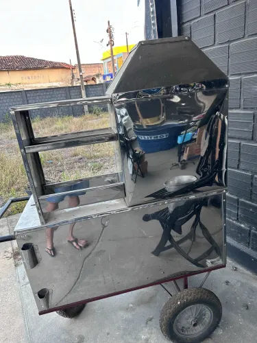 Carrinho churrasco inox
