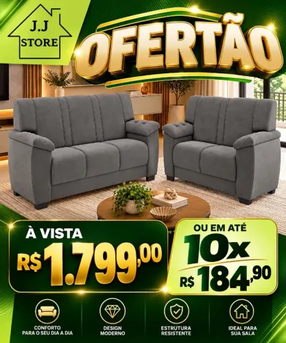 estofado - turim - 2 e 3 lugares - compre hoje e receba em 72 horas 