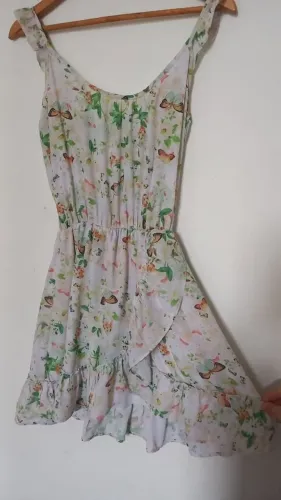 BRECHÓ - Vestido estampado florido da bluesteel tamanho p