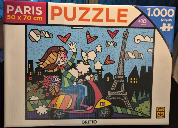 Quebra-Cabeça Paris - Romero Britto | Edição Especial | 1.000 peças | Colecionador