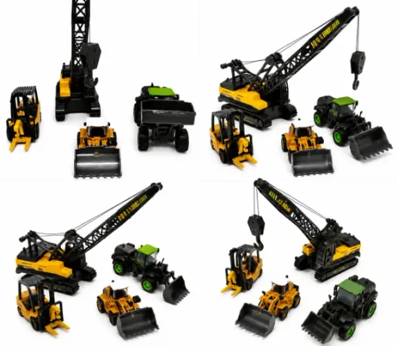 conjunto de tratores em miniatura