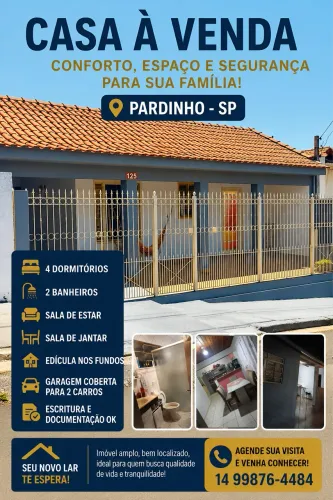 OPORTUNIDADE | IMÓVEL CIDADE | PARDINHO-SP
