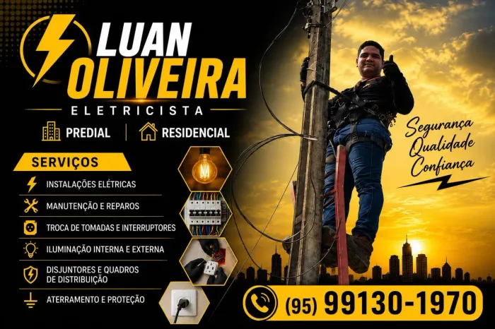 Eletricista residencial e predial disponível 24h