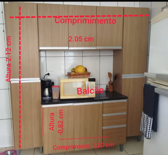Armário modulado de cozinha - Cor Frejó