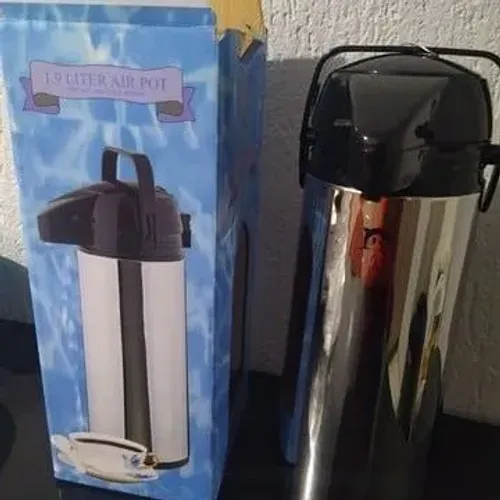 R$99,99 garrafa térmica espelhada inox 1,9 litros novo na caixa garra termica grande novo