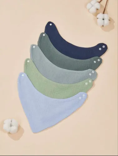 Babador Bandana Algodão - 5 unidades